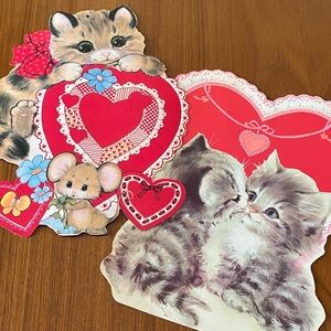VTG Valentine’s Day Cat Cutout Decorations